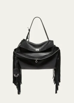 BalenciagaRodeo Medium Leather Fringed Top-Handle Bag