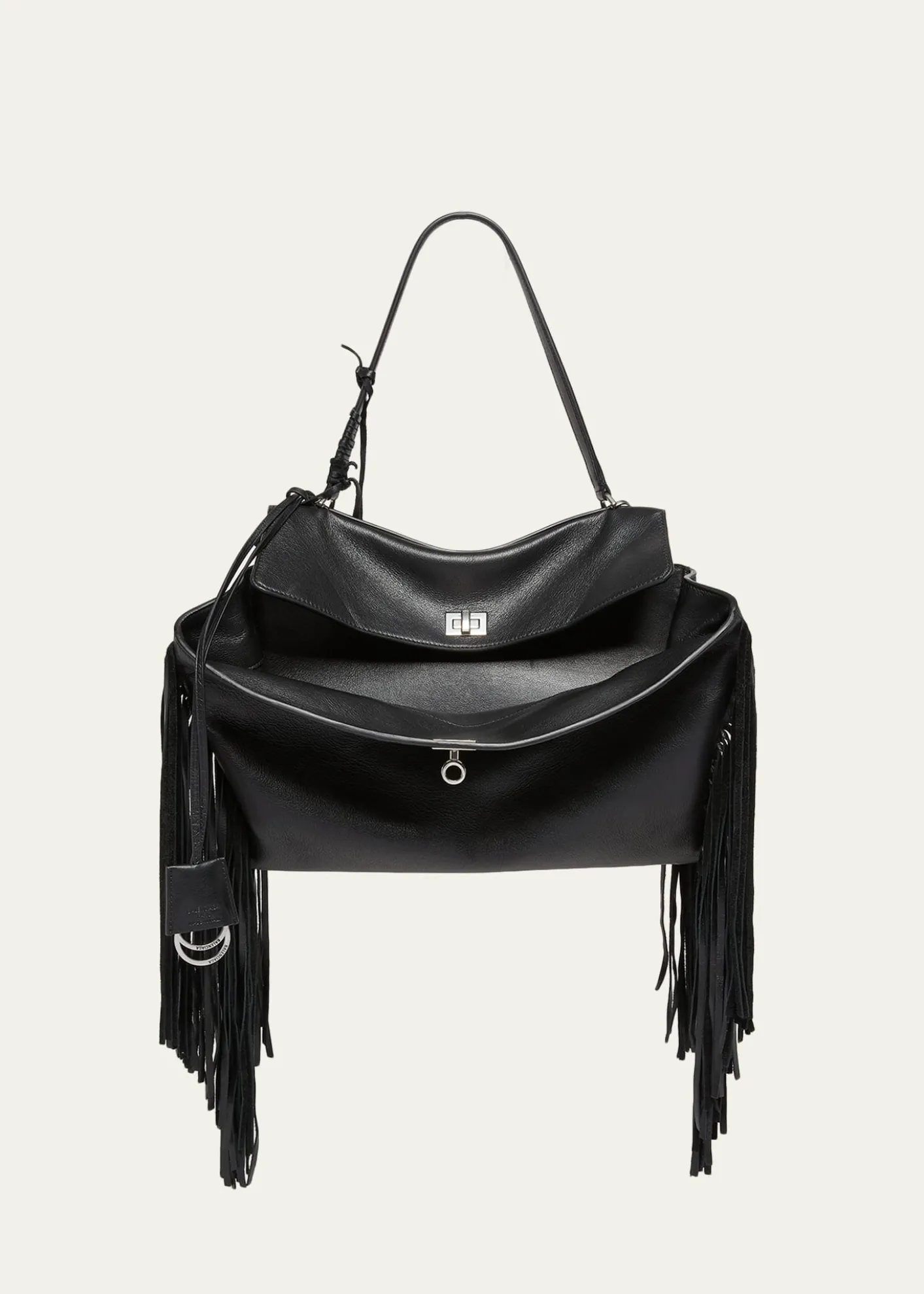 BalenciagaRodeo Medium Leather Fringed Top-Handle Bag