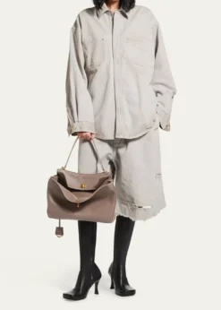 BalenciagaRodeo Medium Leather Shoulder Bag