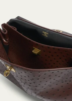 BalenciagaRodeo Medium Ostrich-Embossed Top-Handle Bag