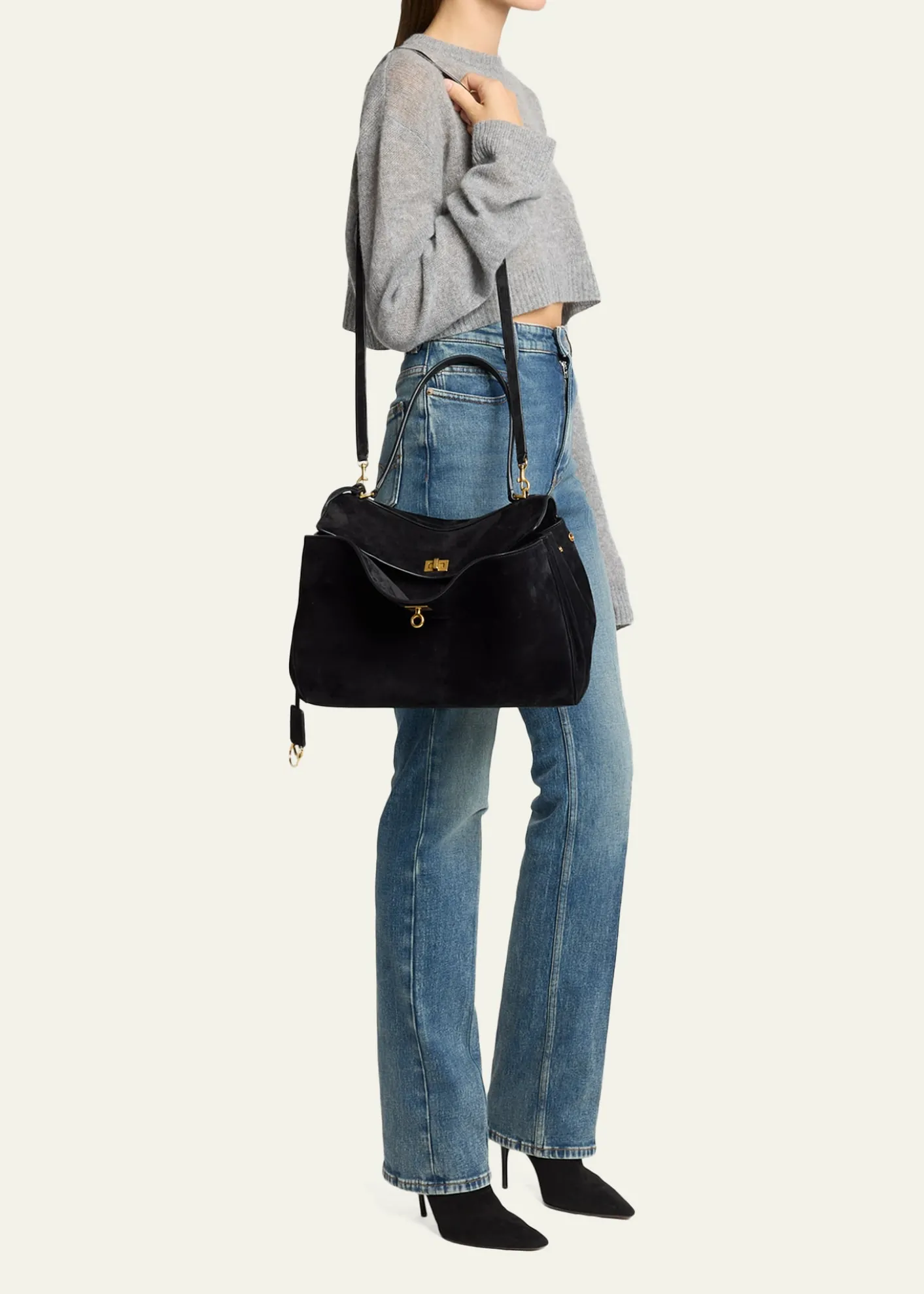 BalenciagaRodeo Medium Suede Shoulder Bag