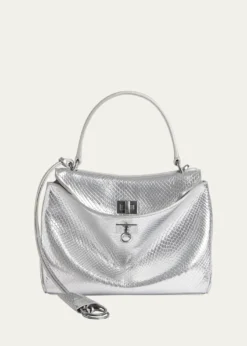 BalenciagaRodeo Mini Python-Embossed Leather Crossbody Bag