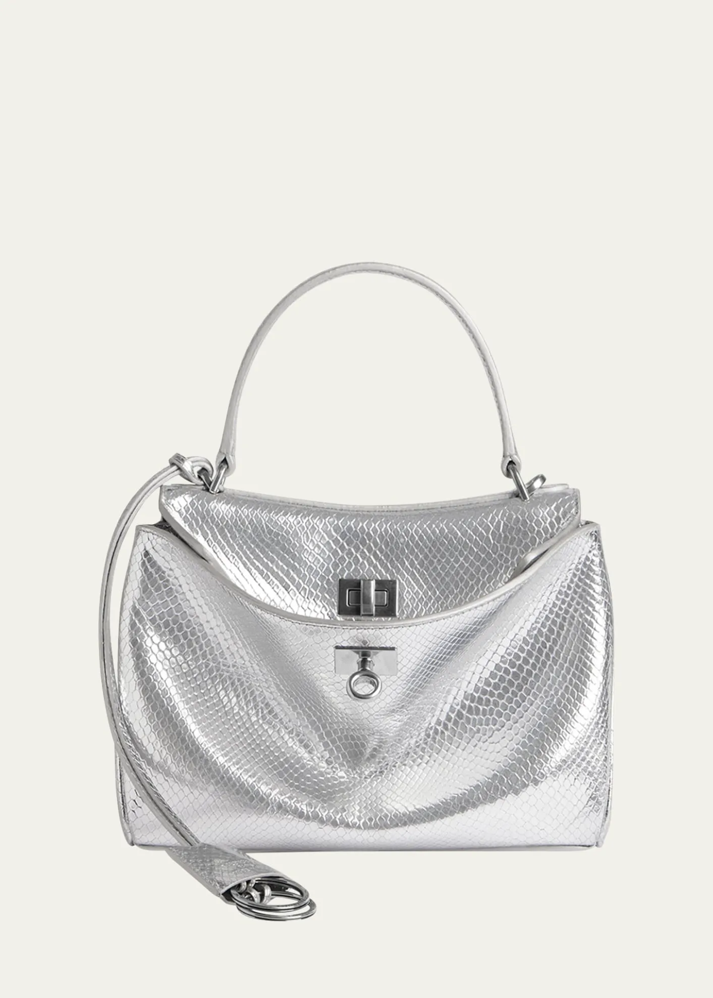 BalenciagaRodeo Mini Python-Embossed Leather Crossbody Bag