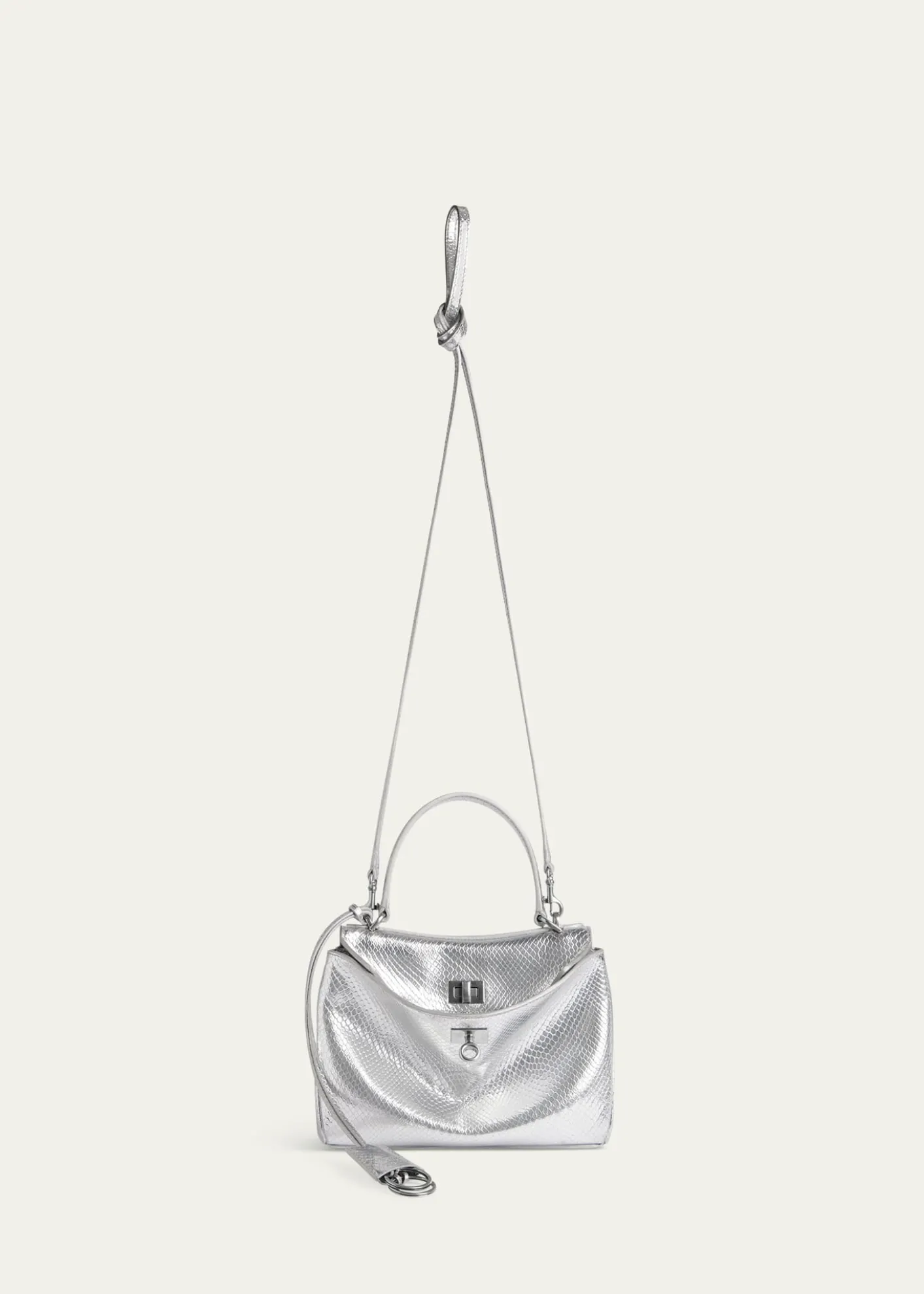 BalenciagaRodeo Mini Python-Embossed Leather Crossbody Bag