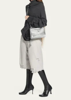 BalenciagaRodeo Mini Python-Embossed Leather Crossbody Bag
