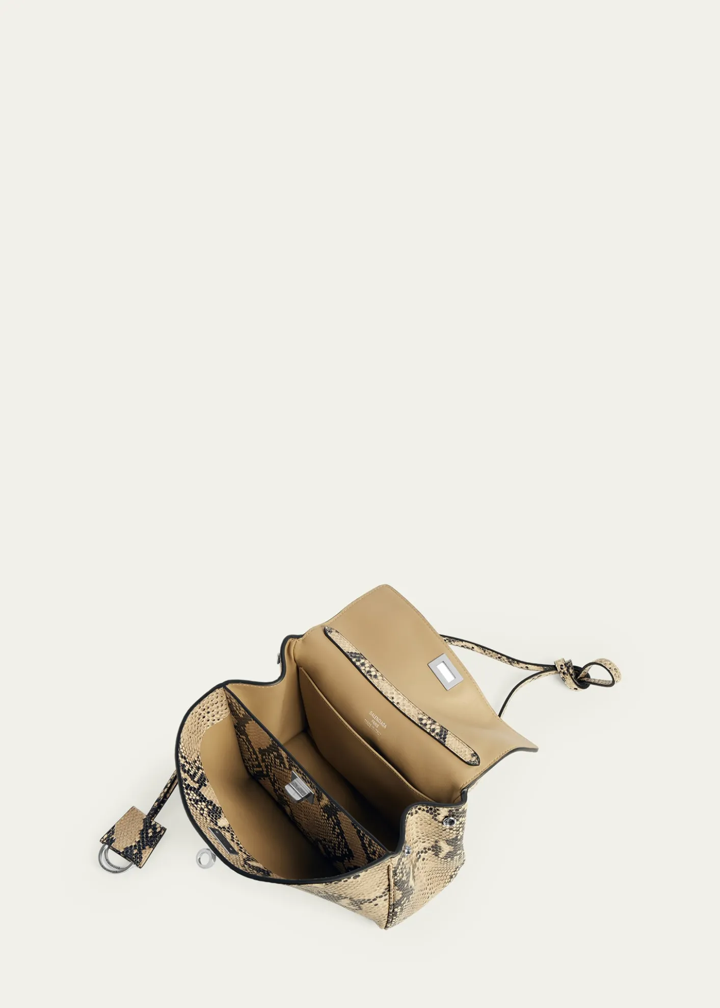 BalenciagaRodeo Python-Embossed Leather Top-Handle Bag