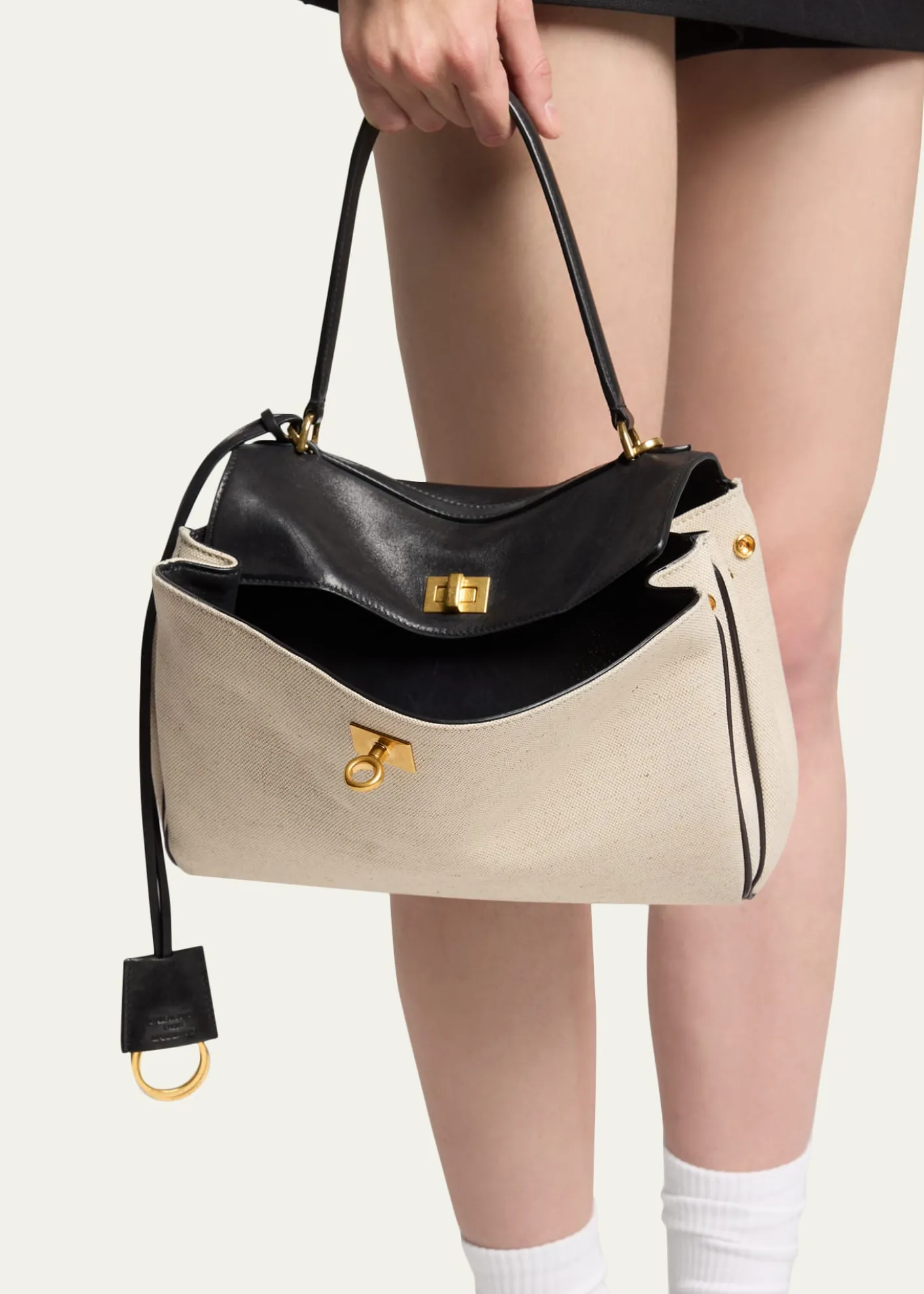BalenciagaRodeo Small Canvas Top-Handle Bag