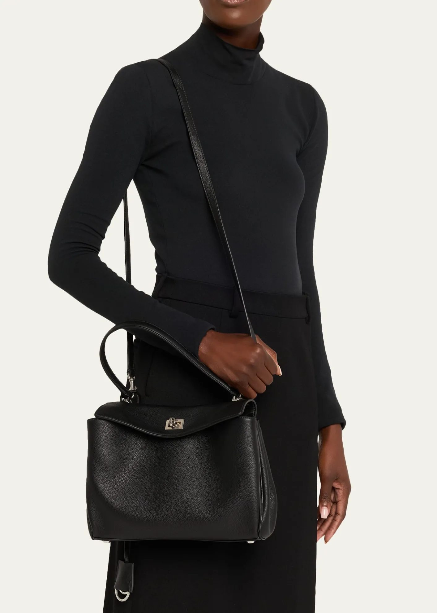 BalenciagaRodeo Small Grained Leather Top-Handle Bag