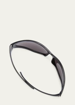 Balenciaga90s Oval Injected Nylon Wrap Sunglasses