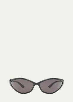 Balenciaga90s Oval Injected Nylon Wrap Sunglasses