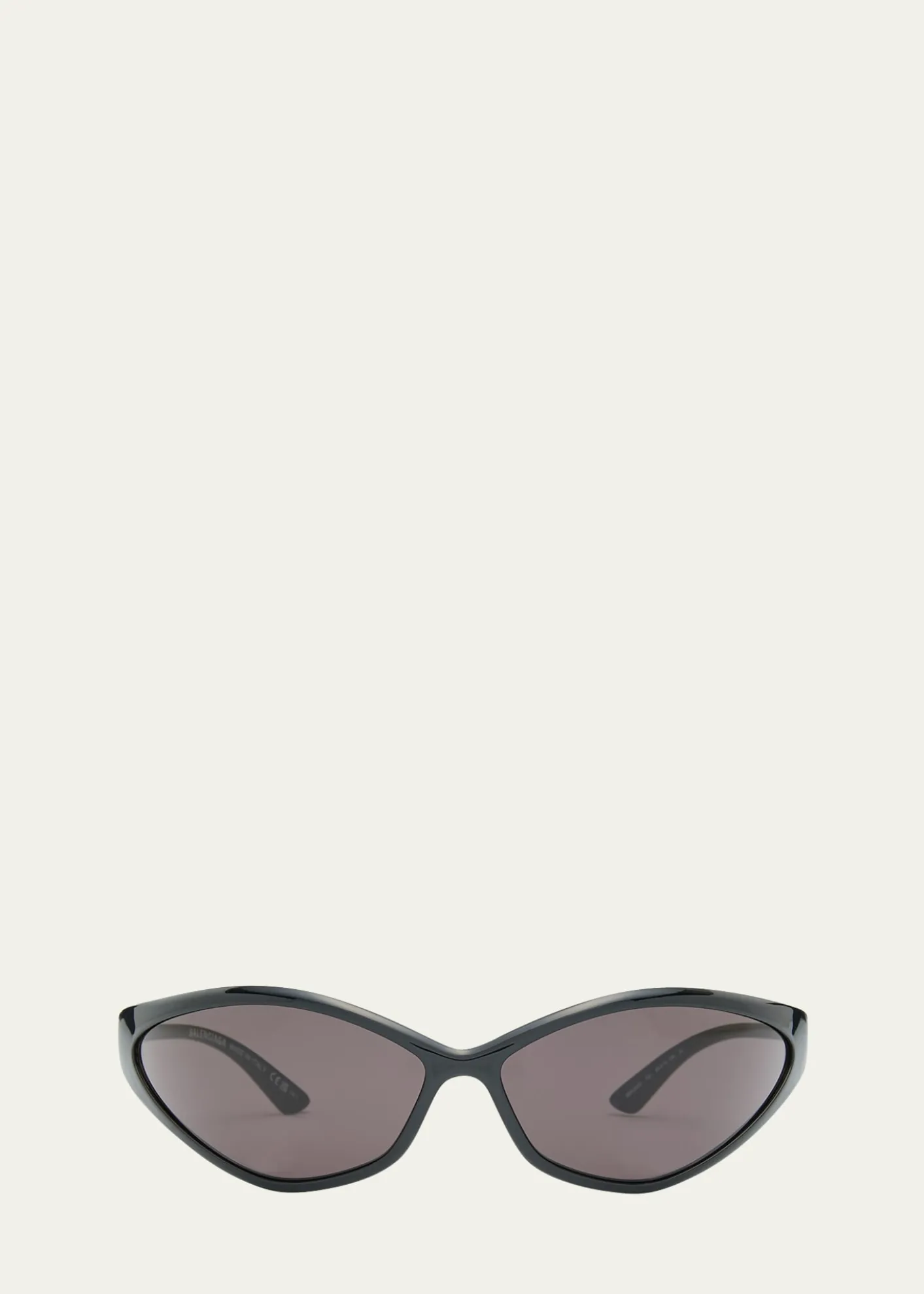 Balenciaga90s Oval Injected Nylon Wrap Sunglasses