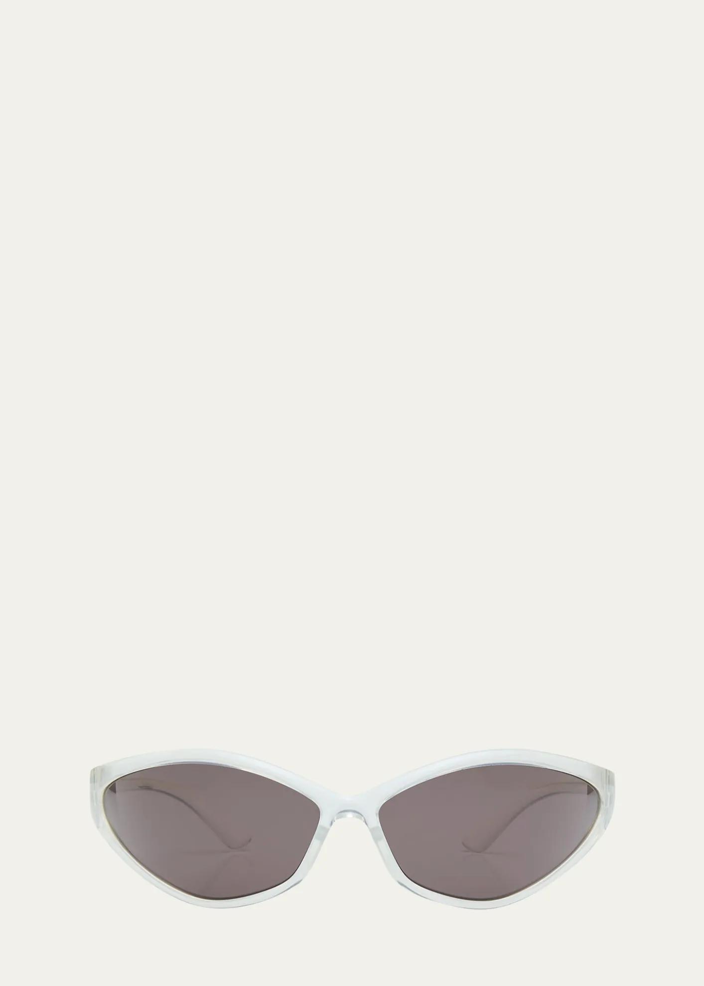 Balenciaga90s Oval Iridescent Injected Nylon Wrap Sunglasses