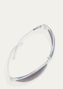 Balenciaga90s Oval Iridescent Injected Nylon Wrap Sunglasses