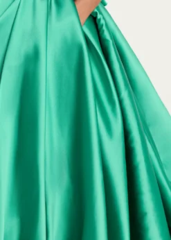 BalenciagaScuba Satin Pleated Midi Balloon Skirt