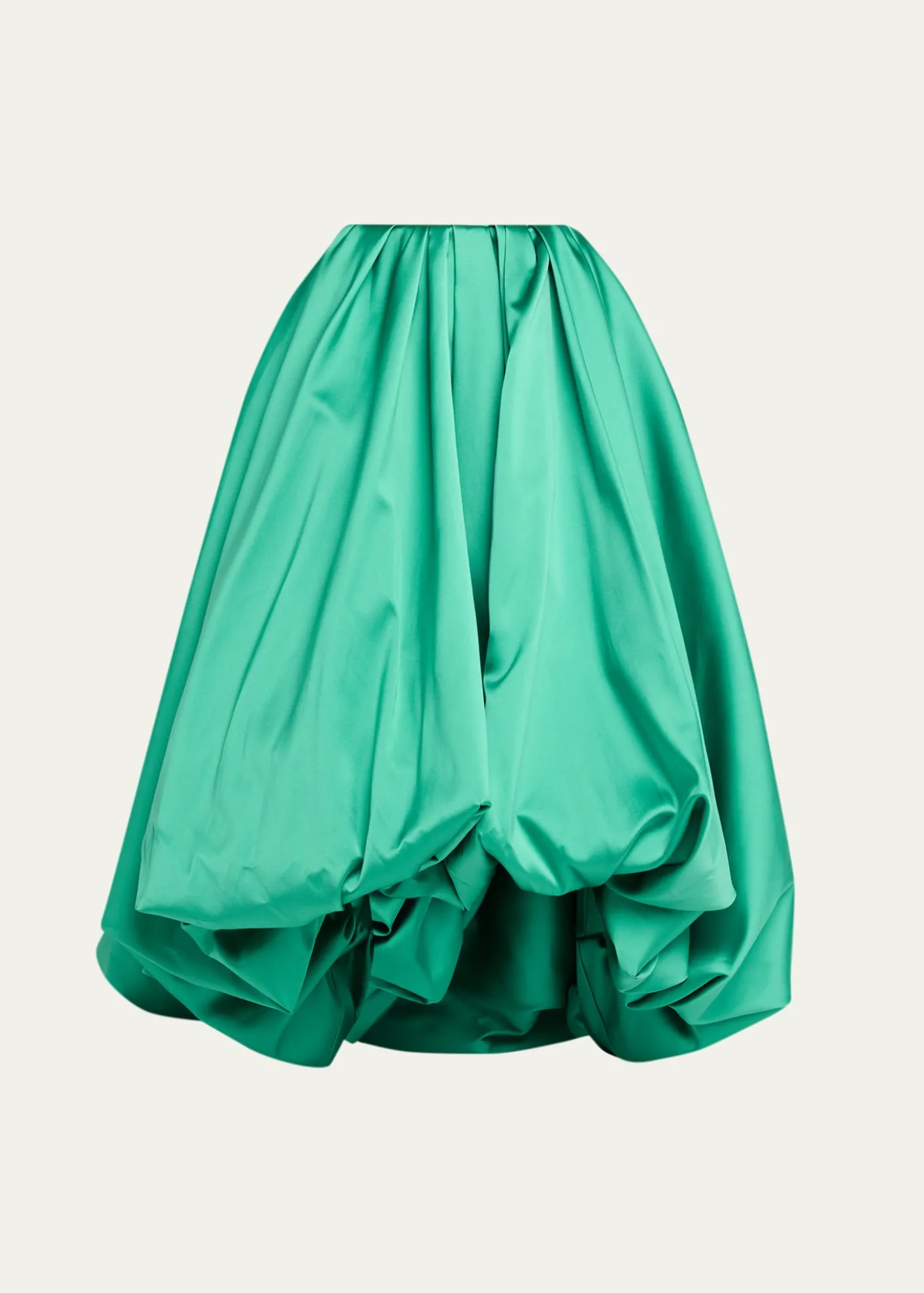 BalenciagaScuba Satin Pleated Midi Balloon Skirt