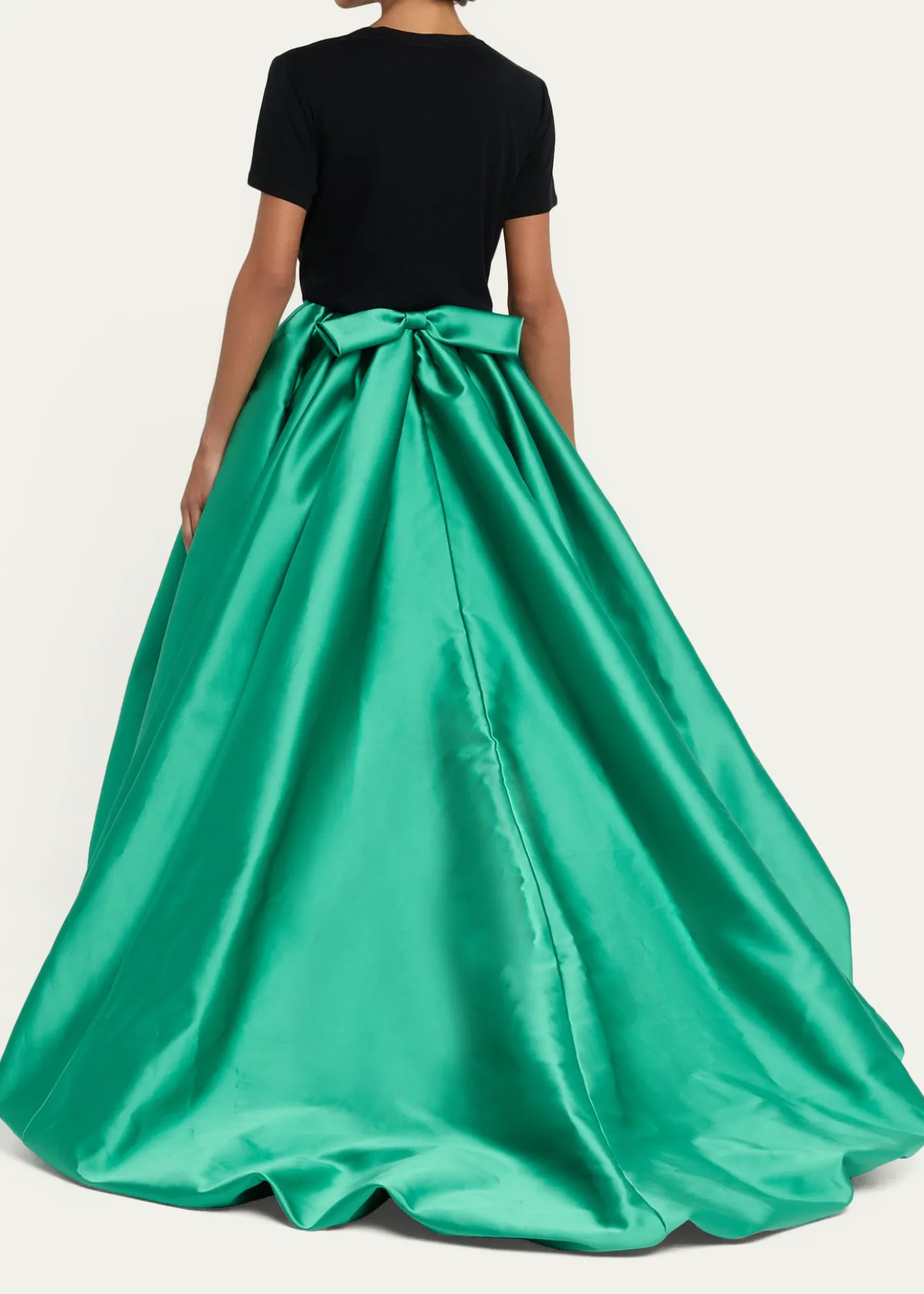 BalenciagaScuba Satin Pleated Midi Balloon Skirt