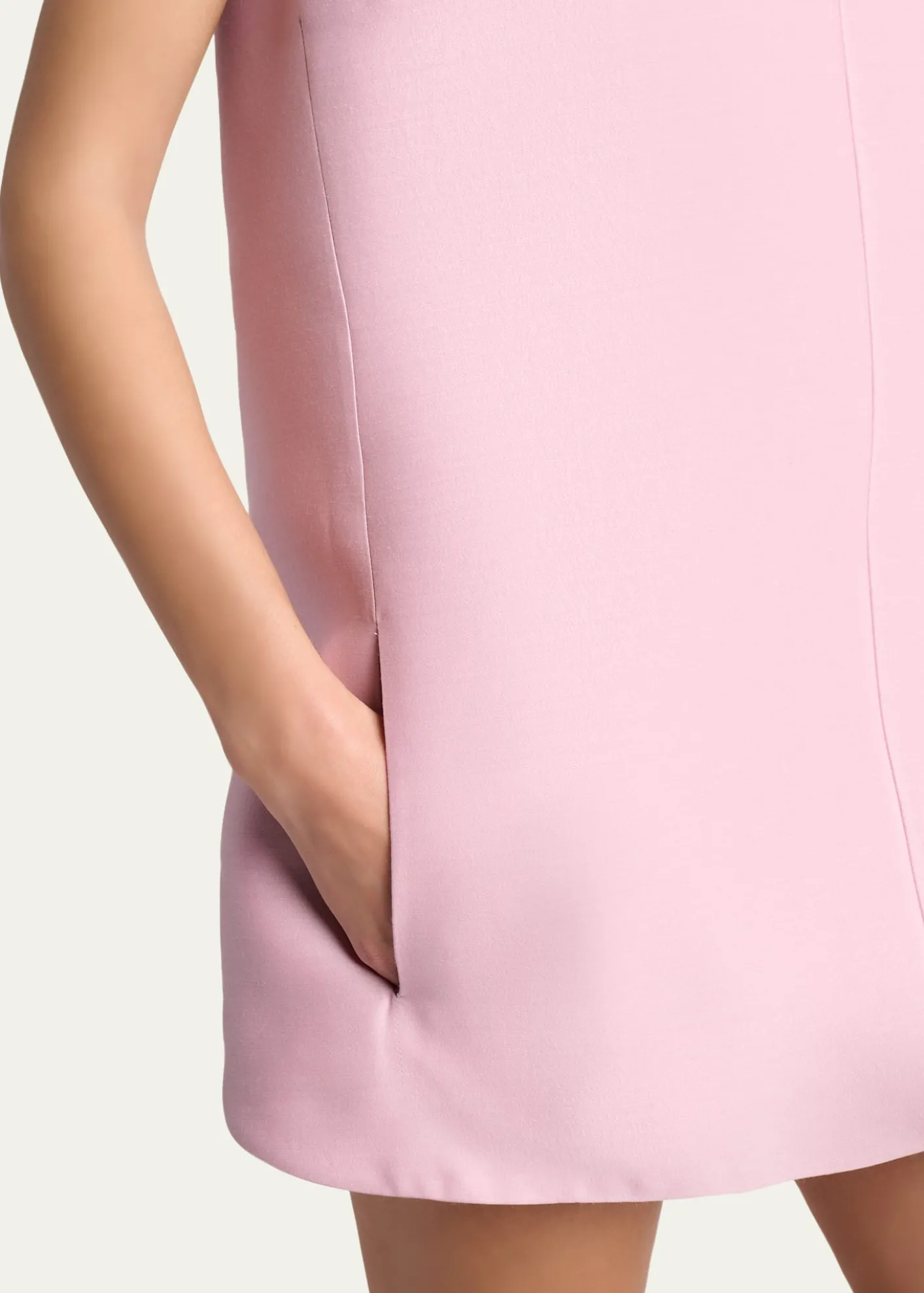 BalenciagaSleeveless Silk-Wool Mini Sack Dress