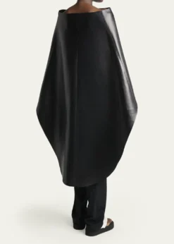 BalenciagaSmooth Leather High-Low Cape