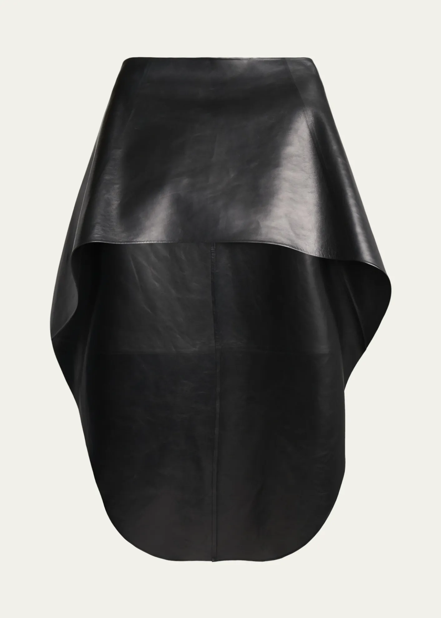 BalenciagaSmooth Leather High-Low Cape