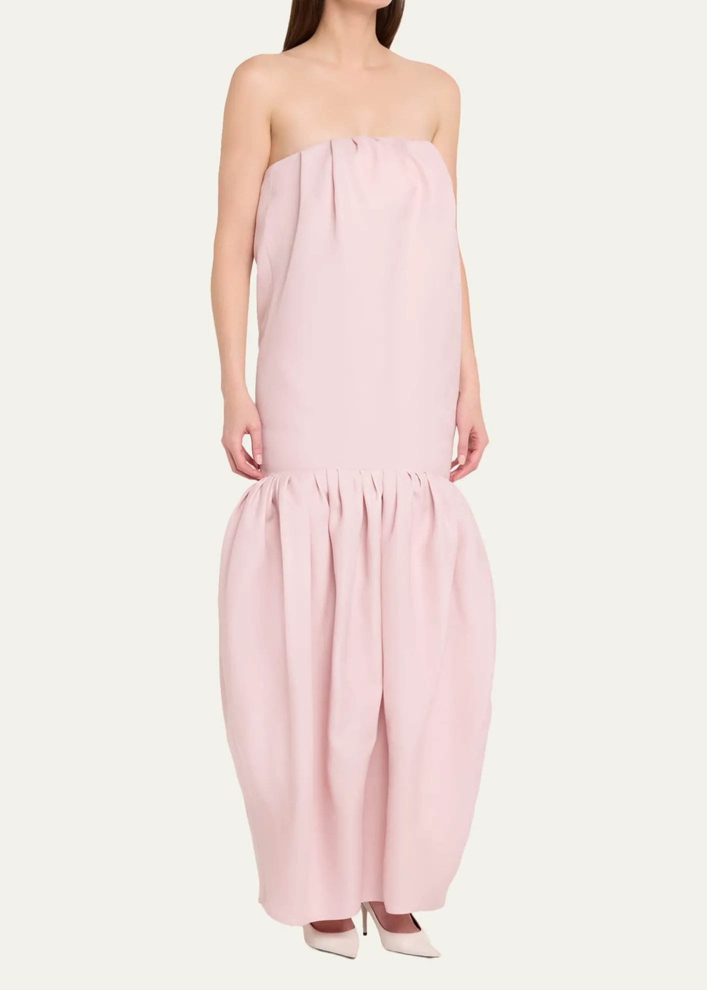 BalenciagaStrapless Double Balloon Gown