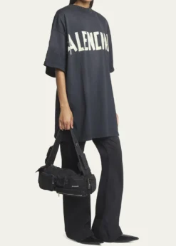BalenciagaSuperbusy Sling Washed Denim Shoulder Bag