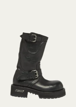 BalenciagaVenom Leather Biker Boots