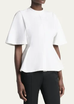 BalenciagaVery Heavy Jersey Peplum T-Shirt