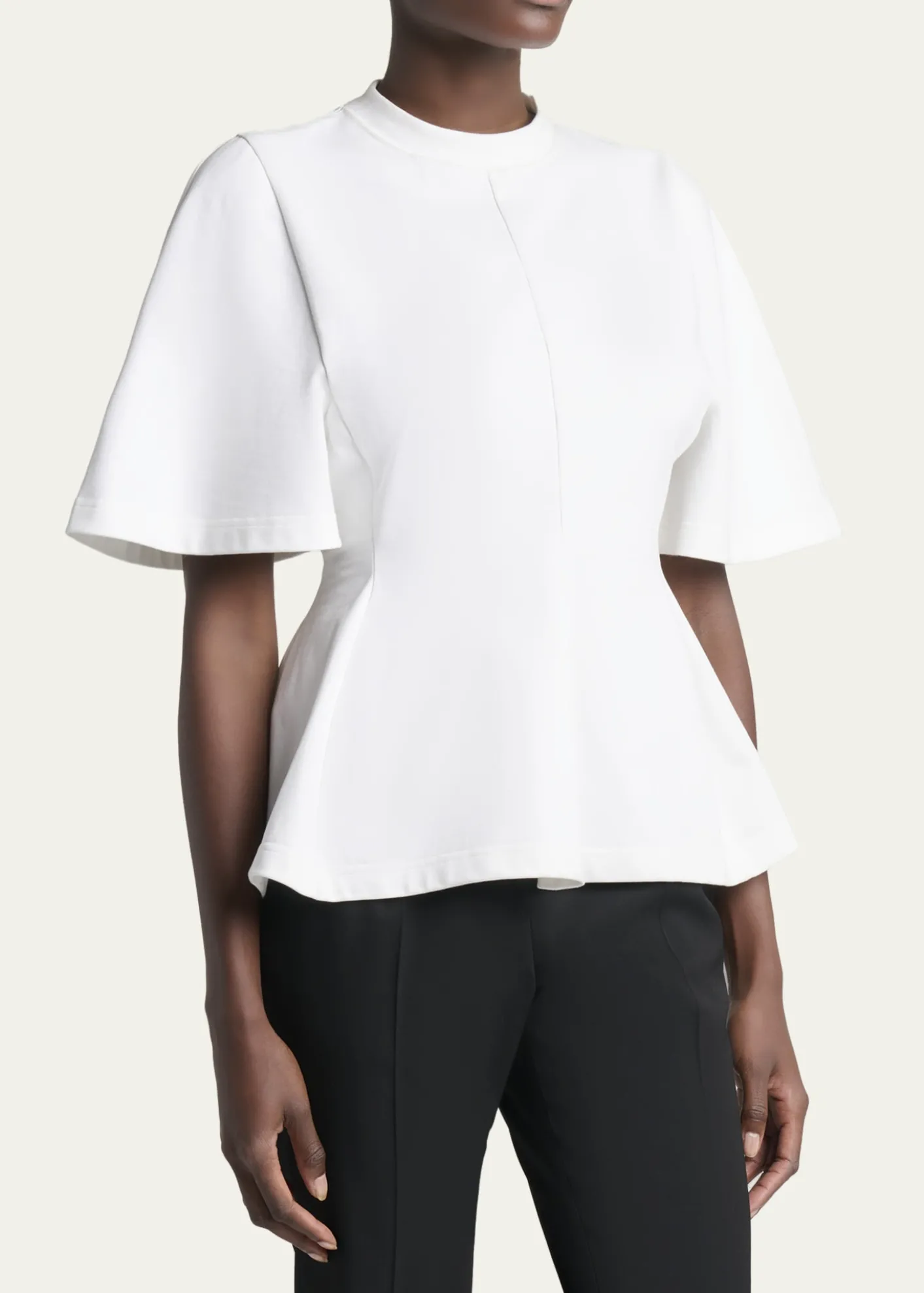 BalenciagaVery Heavy Jersey Peplum T-Shirt