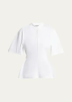 BalenciagaVery Heavy Jersey Peplum T-Shirt