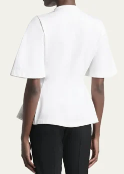 BalenciagaVery Heavy Jersey Peplum T-Shirt