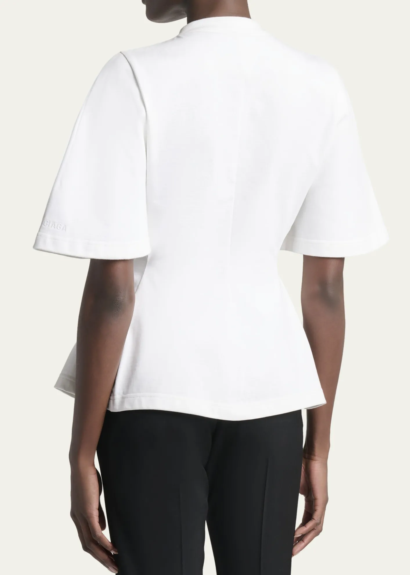 BalenciagaVery Heavy Jersey Peplum T-Shirt