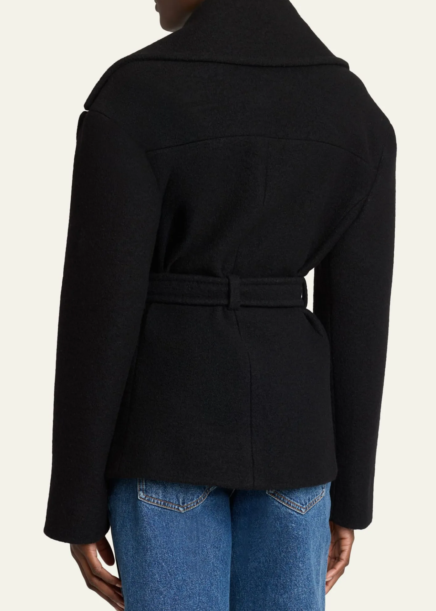 BalmainAnthem Buckle Belt Coat