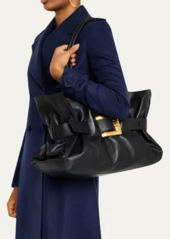 BalmainAnthem Large Belted Tote Bag in Leather