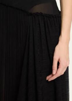 BalmainFlechage Semi-Sheer Draped Dress