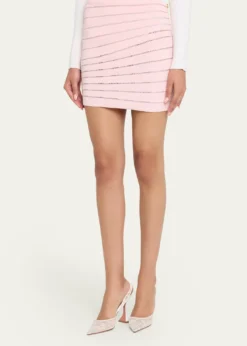 BalmainFlechange Knit Mini Skirt