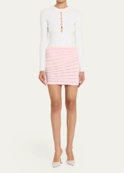BalmainFlechange Knit Mini Skirt