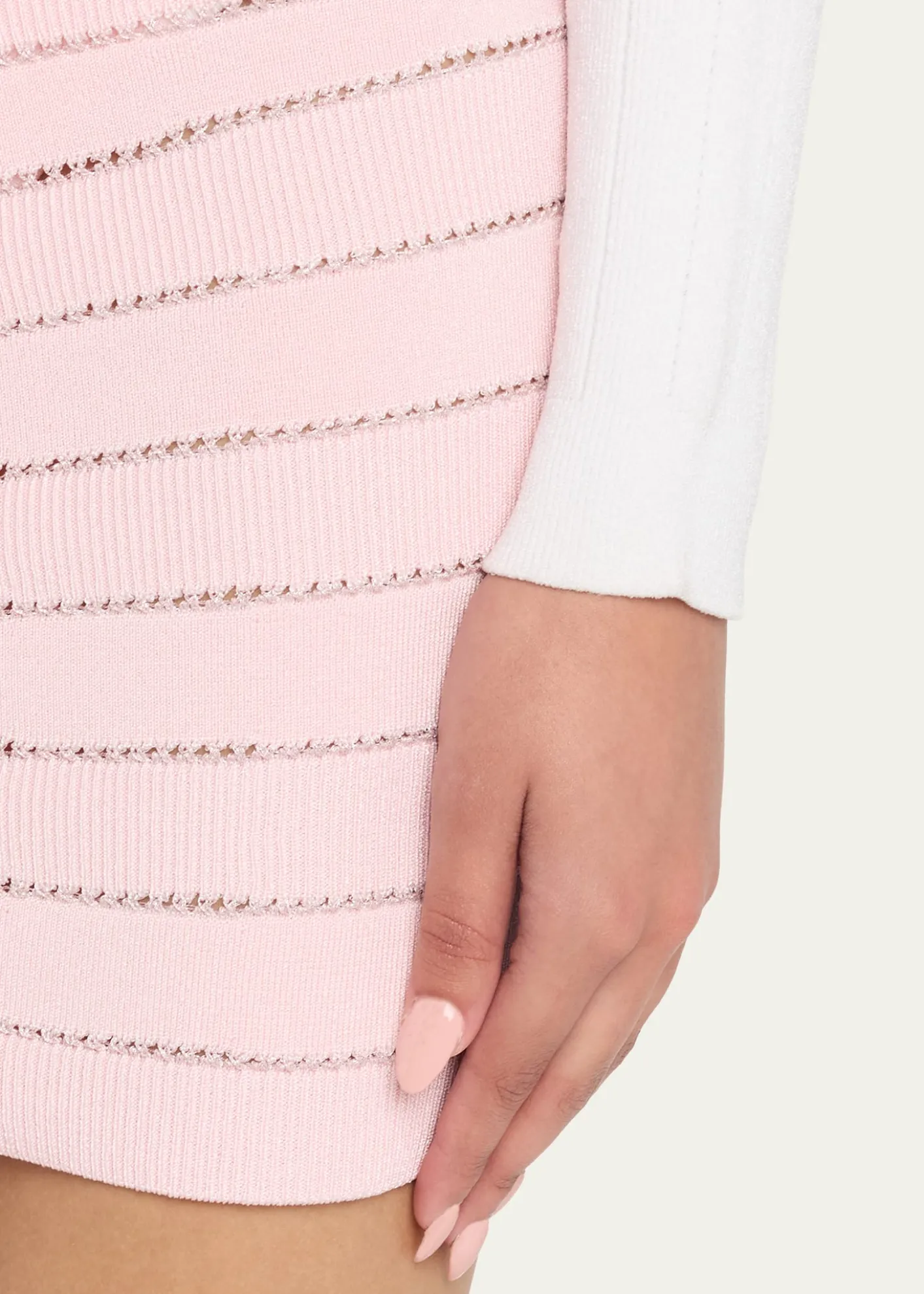 BalmainFlechange Knit Mini Skirt