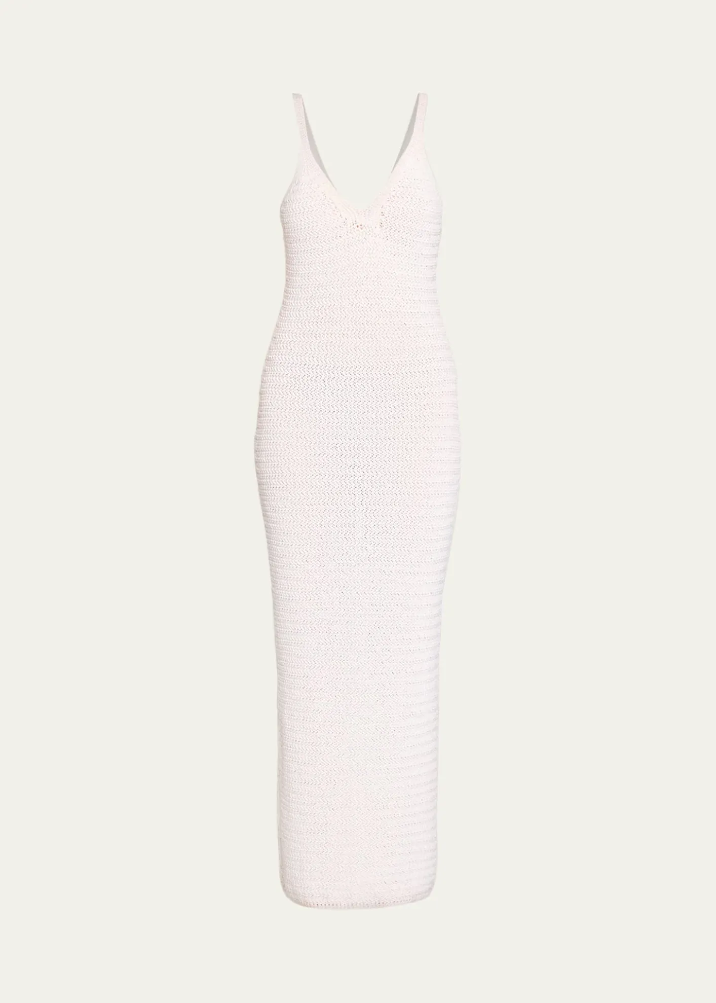BalmainLong Sleeveless Crochet Dress