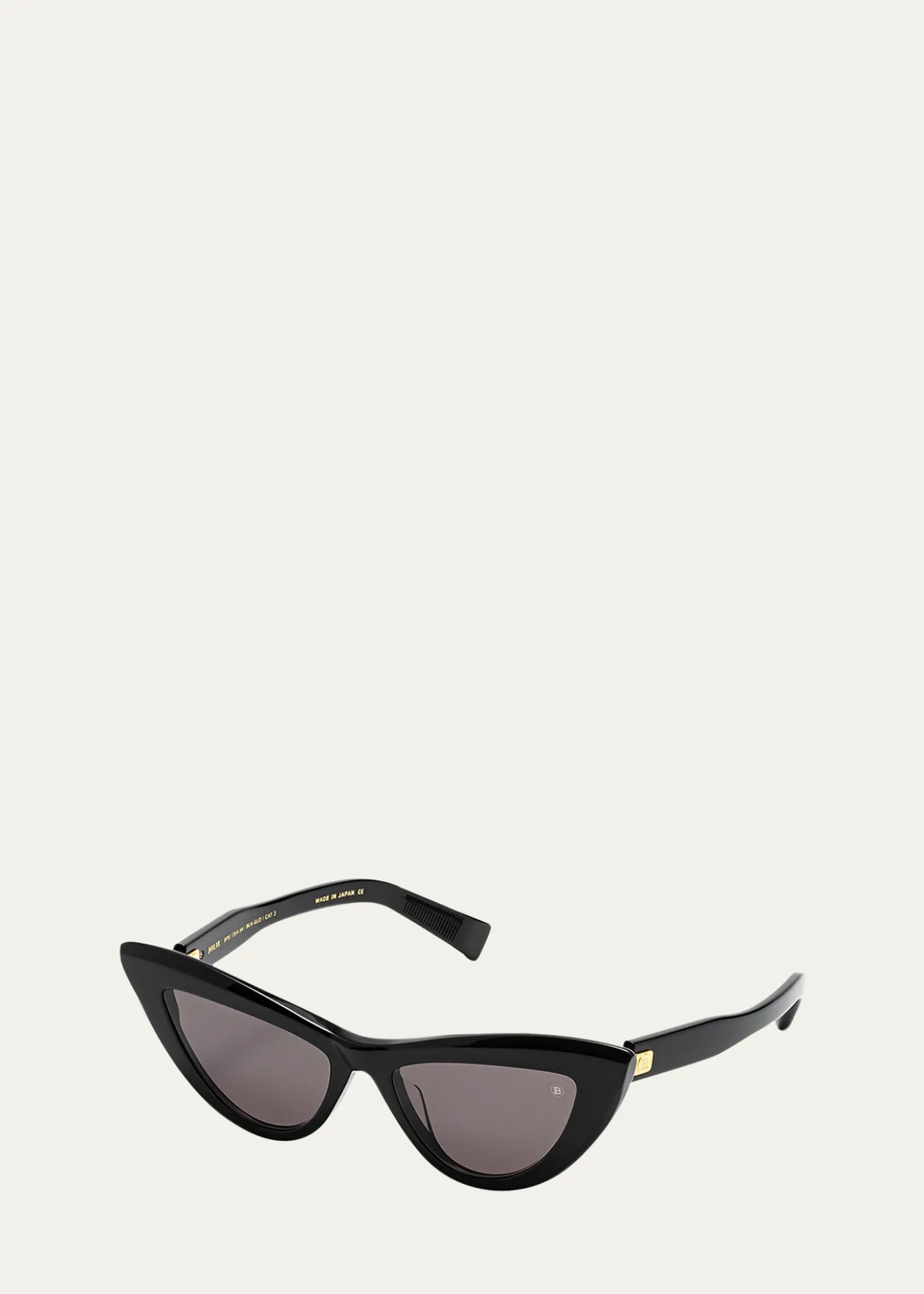 BalmainMonogram Acetate & Titanium Cat-Eye Sunglasses