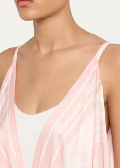 BalmainPlunging Drawstring High-Low Foulard Dress