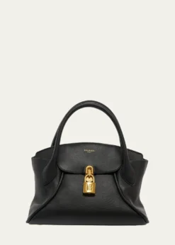 BalmainPulse Leather Top-Handle Bag