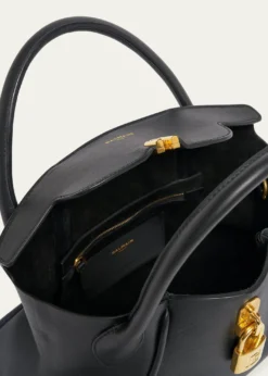 BalmainPulse Leather Top-Handle Bag