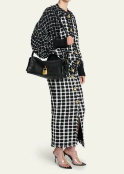 BalmainPulse Padlock Crossbody Bag in Leather