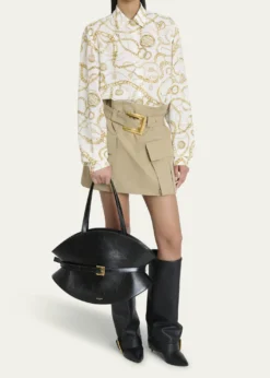 BalmainShuffle Medium Belt Shoulder Bag in Calfskin