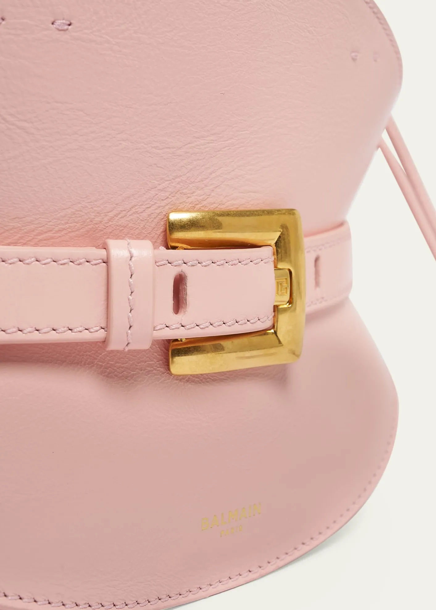 BalmainShuffle Mini Belted Top-Handle Bag in Leather