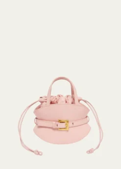BalmainShuffle Mini Belted Top-Handle Bag in Leather