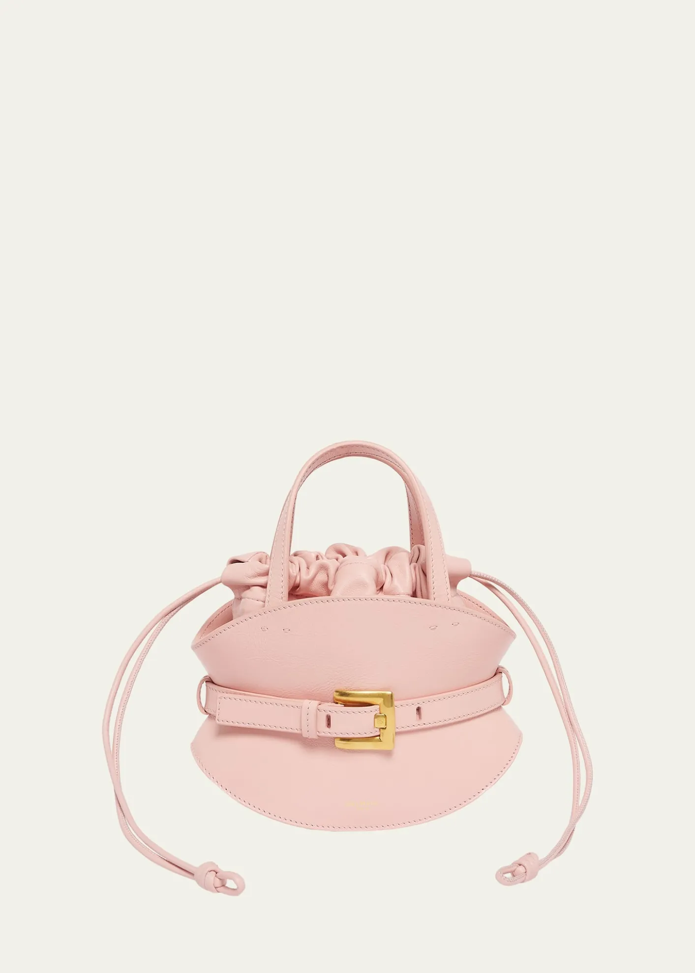 BalmainShuffle Mini Belted Top-Handle Bag in Leather