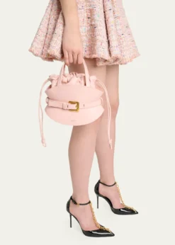 BalmainShuffle Mini Belted Top-Handle Bag in Leather