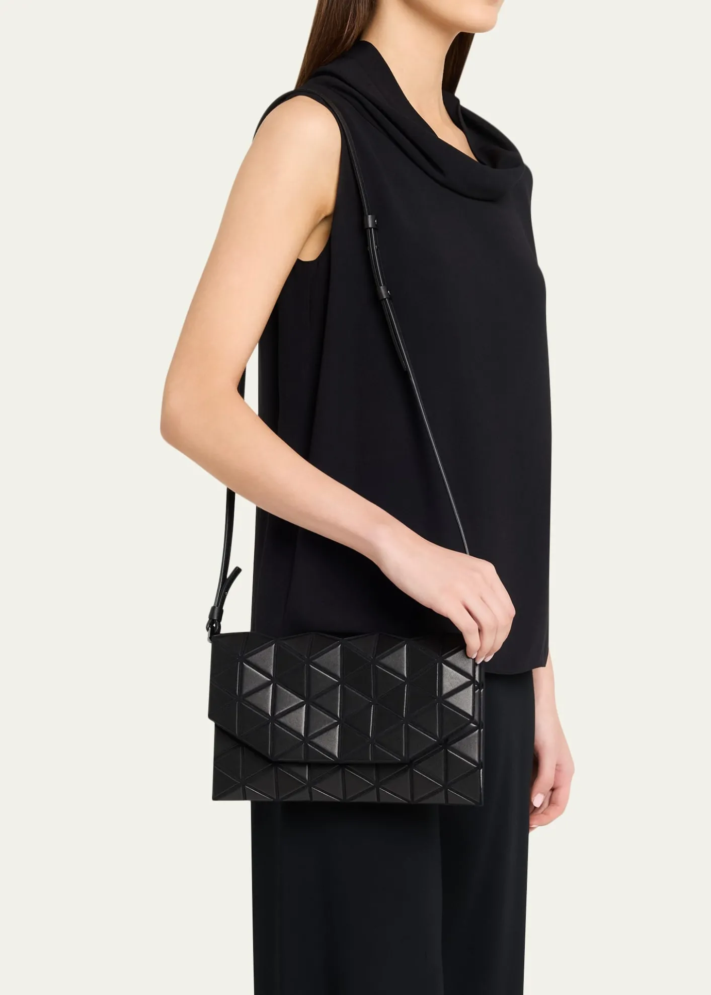 BAO BAO ISSEY MIYAKETonneau Matte Geometric Shoulder Bag