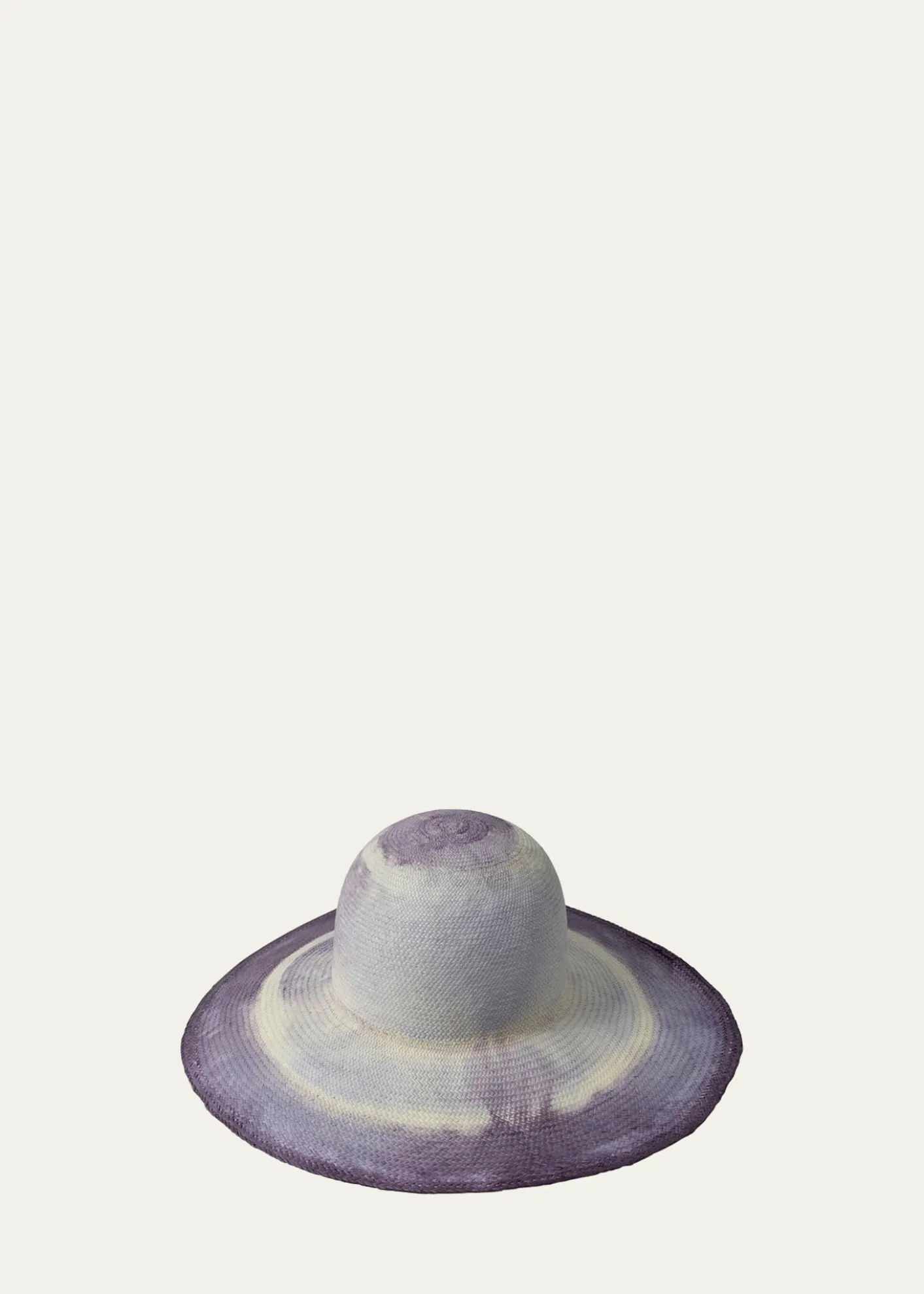BarbisioAmos Two-Tone Straw Floppy Hat